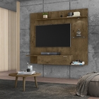 Conjunto Painel Peniche Com Mesa Centro Madeira Rústica