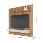 Conjunto Painel Ripado 2500 E Nicho Niágara 2179 Freijó / Off