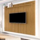 Conjunto Painel Ripado E Nicho 1.8 Ravenna Cumaru Off White