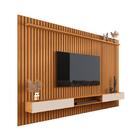 Conjunto Painel Ripado E Nicho 218 Riviera Nature Off White