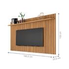 Conjunto Painel Ripado E Rack Eslôvenia Cumaru Off White