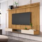 Conjunto Painel Ripado Frisado E Nicho 1.8 Nassau Cumaru Off