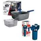 Conjunto Panela Frigideira Cesto Multifuncional Indução Jogo