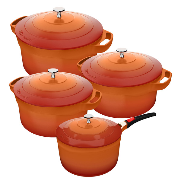 Conjunto Panelas 4 peças Caçarolas + Panela cabo destacável 2