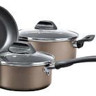 Conjunto Panelas Anti Aderente Teflon Com Tampa Vidro Talher