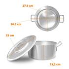 Conjunto Panelas Caçarolas Cozinha Profissional Hotel 8,0l E