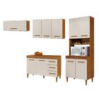 Conjunto Paneleiro 4 Portas Balcão Com Tampo Aéreo 2 Portas E