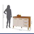 Conjunto Paneleiro 4 Portas Balcão Com Tampo Aéreo 2 Portas E