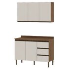 Conjunto Para Área De Serviço Com Balcão 2 Portas E 3 Gavetas