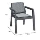 Conjunto Para Área Externa Corfu Iii Grafite