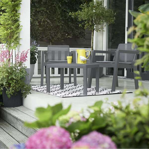 Conjunto Para Área Externa Corfu Iii Grafite