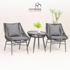 Conjunto Para Área Externa Eden Com 2 Cadeiras, 1 Mesa