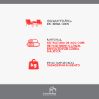 Conjunto Para Área Externa Eden Com 2 Cadeiras, 1 Mesa