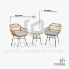 Conjunto Para Área Externa Oasis Com 2 Cadeiras, 1 Mesa