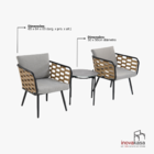 Conjunto Para Área Externa Sunny Com 2 Cadeiras, 1 Mesa