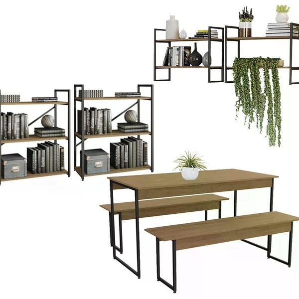 Conjunto Para Area Gourmet 05 Pecas Industrial Crome 25 Kappe