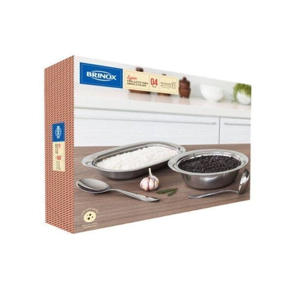 Conjunto Para Arroz E Feijão 4 Peças Lyon Brinox