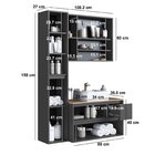 Conjunto Para Banheiro 108cm Com 3 Peças Gabinete Suspenso Co