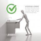 Conjunto Para Banheiro 1 Espelho Bisotê 1 Gabinete 1 Lavatóri