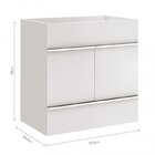 Conjunto Para Banheiro 1 Espelho Bisotê 1 Gabinete 1 Lavatóri