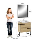 Conjunto Para Banheiro 1 Gabinete Com Cuba E Espelheira Viso