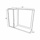 Conjunto Para Banheiro 1 Porta 1 Gaveta 1 Nicho Gris Cnj3057