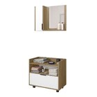 Conjunto Para Banheiro 1 Porta 1 Gaveta 1 Nicho Gris Cnj3057