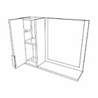 Conjunto Para Banheiro 1 Porta 1 Gaveta 1 Nicho Gris Cnj3057