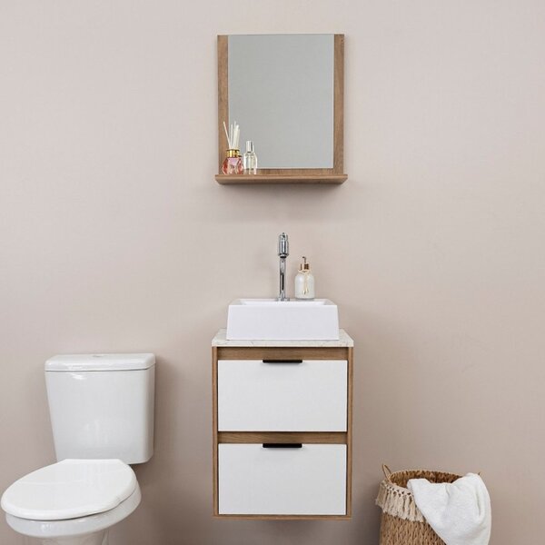 Conjunto Para Banheiro 1 Porta 1 Gaveta Florata Cnj3054  Bran