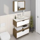 Conjunto Para Banheiro 2 Portas 1 Gaveta Croma Cnj3053  Branc