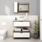 Conjunto Para Banheiro 2 Portas 1 Gaveta Croma Cnj3053  Branc