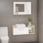 Conjunto Para Banheiro 2 Portas 1 Nicho Cnj1031  Branco