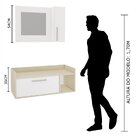 Conjunto Para Banheiro 2 Portas 1 Nicho Cnj1031  Branco