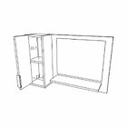 Conjunto Para Banheiro 2 Portas Bari Cnj3050  Branco/carvalho