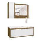 Conjunto Para Banheiro 2 Portas Bari Cnj3050  Branco/carvalho