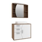 Conjunto Para Banheiro 3 Peças 1 Gabinete Com Cuba 1 Armário