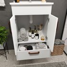 Conjunto Para Banheiro 3 Peças 1 Gabinete Com Lavatório 1 Arm