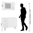 Conjunto Para Banheiro 3 Portas Cnj1039  Branco