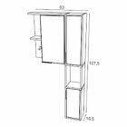 Conjunto Para Banheiro 5 Portas 2 Nichos Crema Cnj3075  Branc