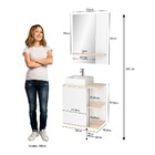 Conjunto Para Banheiro 60 Cm Baltico Bsi Branco E Faia