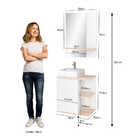 Conjunto Para Banheiro 60 Cm Baltico Bsi Branco E Faia