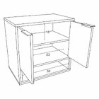 Conjunto Para Banheiro 6 Porta 2 Nichos Duzze Cnj3076  Cinza/