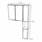 Conjunto Para Banheiro 6 Porta 2 Nichos Duzze Cnj3076  Cinza/