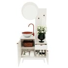 Conjunto Para Banheiro 80cm Com Espelho 2 Porta E 1 Gaveta Br