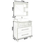 Conjunto Para Banheiro 80cm Com Espelho E Cuba Calcare E Beri