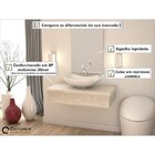 Conjunto Para Banheiro 80cm Cuba Abaulada L42 E Espelheira 80