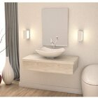 Conjunto Para Banheiro 80cm Cuba Abaulada L42 E Espelheira 80