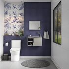 Conjunto Para Banheiro Aço Gabinete Com Espelho Caju Cinza