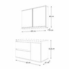 Conjunto Para Banheiro Adelaide 90 Suspenso Com Cuba Aurora P