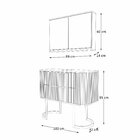 Conjunto Para Banheiro Alice 1 Metro Com Pés Sem Cuba - Fabri